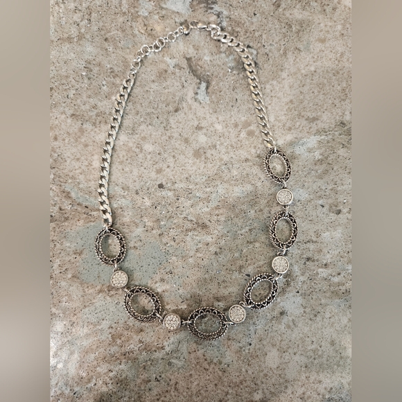 Brighton Reversible Rhinestone Townsend Circle Chain Necklace - Picture 4 of 7